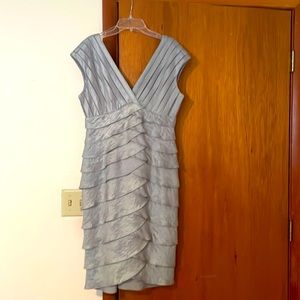 Size 8 pewter sleeveless dress.